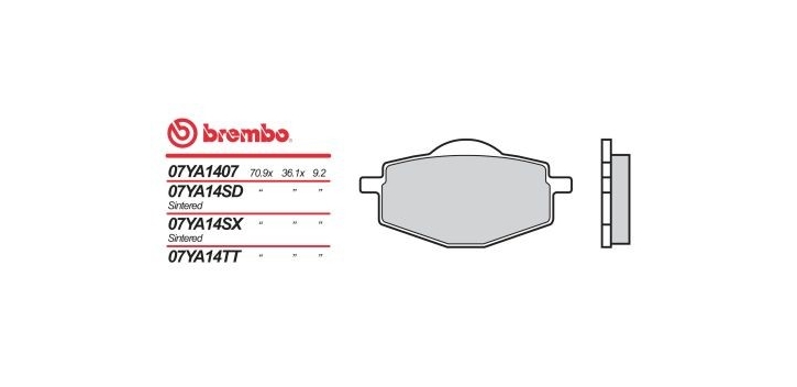  BREMBO brzdové platničky 07YA1407 predné