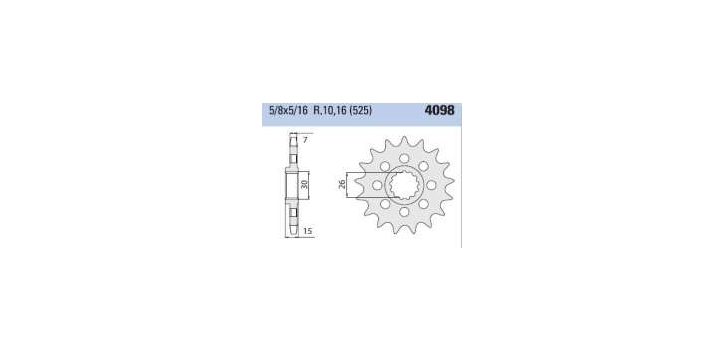 Chiaravalli - Carat rozeta 4098-16 zubov K (525-5-8x5-16)